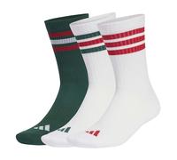 adidas Mixte 3STRIPES CUSHIONED SPORTSWEAR CREW SOCKS 3 PAIR PACK, team dark green/white/better scarlet, 40-42