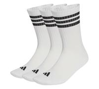 Adidas Chaussettes 3-Stripes Essential Crew, rembourrées, Blanc/Noir/Noir, 34-36, 3 paires