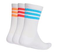 adidas Mixte 3STRIPES CUSHIONED SPORTSWEAR CREW SOCKS 3 PAIR PACK, white/Lucid Orange/lucid red, 40-42