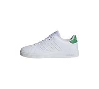 adidas Mixte Advantage 2.0 Shoes Junior Chaussures Basses Non liées au Football, Cloud White/Cloud White/Green, 38 2/3 EU