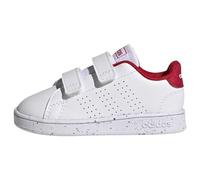 adidas Mixte bébé Advantage Lifestyle Court Two Hook-and-Loop Shoes, Cloud White/Cloud White/Scarlet, 21 EU