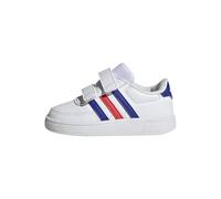 Adidas Mixte bébé Breaknet Lifestyle Court Two-Strap Hook-and-Loop Shoes, Cloud White/Lucid Blue/Bright Red, 25 1/2 EU