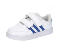 adidas Mixte bébé Breaknet Lifestyle Court Two-Strap Hook-and-Loop Shoes, Cloud White/Team Royal Blue/Light Aqua, 21 EU