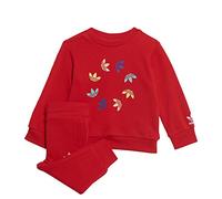 adidas Mixte bébé Crew Set Tracksuit, Top:vivid Red Bottom:vivid Red S21, 18 mois EU