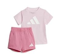 adidas Unisex Baby ESSENTIALS BIG LOGO T-SHIRT SET, clear pink/white, 9-12 Months