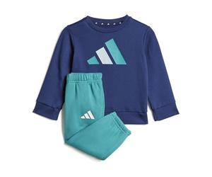 adidas Mixte bébé ESSENTIALS JOGGER, dark blue/pure teal/halo mint, 6-9 Months