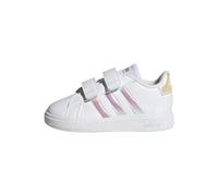 adidas Mixte bébé Grand Lifestyle Court Hook and Loop Shoes Chaussures de Tennis, Cloud White/Iridescent/Cloud White, 21 EU