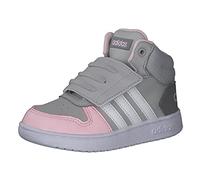 adidas Mixte bébé Hoops Mid 2.0 Chaussure de basketball, Grey Cloud White Clear Pink, 23 EU