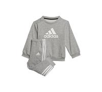 adidas Mixte bébé I Bos Logo Jog Baby set, Top:medium Grey Heather/White Bottom:black/White, 9 mois EU