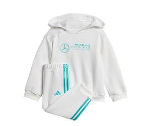 adidas Mixte bébé MERCEDES - AMG PETRONAS FORMULA ONE TEAM DNA BABY JOGGER LONG SLEEVE, white/semi mint rush, 18-24 Months