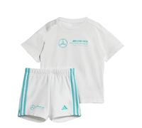 adidas Mixte bébé MERCEDES - AMG PETRONAS FORMULA ONE TEAM DNA BABY JOGGER SHORT SLEEVE, white/semi mint rush, 12-18 Months