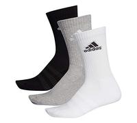 Adidas Chaussettes Performance Rembourrées Crew – Mixte, 6 paires, Gris chiné, 43-45