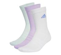 adidas Mixte Cushioned Crew Socks 3 Pairs, Powder Plum/White/Halo Mint, 3-4 Years