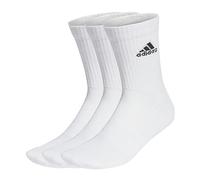 adidas Mixte Cushioned Crew Socks 3 Pairs, White / Black, 13-14.5