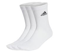 adidas Mixte Cushioned Crew Socks 3 Pairs, White / Black, 8.5-10