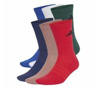 adidas Mixte Cushioned Crew Socks 6 Pair Pack Socks, team royal blue/dark blue/warm clay/pure ruby, L