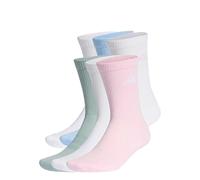 adidas Mixte CUSHIONED CREW SOCKS 6 PAIR PACK, white/clear pink/glow blue/Wonder Sage, 45-48