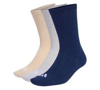 adidas Mixte CUSHIONED ESSENTIALS CREW SOCKS 3 PAIR PACK, Crystal Linen/light grey heather/dark blue, 42-45