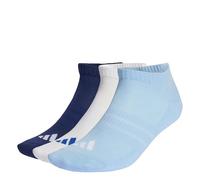 adidas Mixte CUSHIONED ESSENTIALS LOW CUT SOCKS 3 PAIR PACK, dark blue/white/glow blue, 45-48