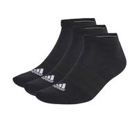 adidas Mixte Cushioned Low-Cut Socks 3 Pairs, Black / White, 6.5-8