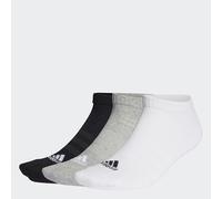 adidas Mixte Cushioned Low-Cut Socks 3 Pairs, Medium Grey Heather / White / Black, 10.5-12.5