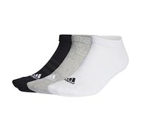 adidas Mixte Cushioned Low-Cut Socks 3 Pairs, Medium Grey Heather / White / Black, 4.5-6