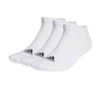 adidas Mixte Cushioned Low-Cut Socks 3 Pairs, White / Black, 10.5-12.5