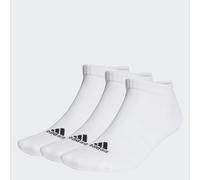 adidas Mixte Cushioned Low-Cut Socks 3 Pairs, White / Black, 8.5-10