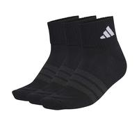 Adidas Socquettes amorties Sportswear unisexe - Lot 3 paires - Noir/Noir/Blanc - Taille 10,5-12,5