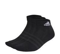 adidas Mixte Cushioned Sportswear Ankle Socks 3 Pairs, Black / White, 8.5-10