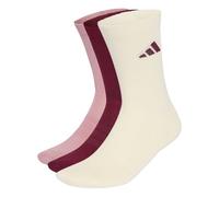 adidas Mixte Cushioned Sportswear Crew Socks 3 Pair Pack Socks, maroon/ivory/magic mauve/white, S