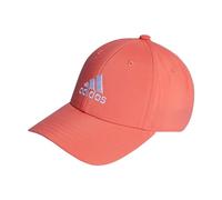 adidas Mixte Embroidered Logo Lightweight Baseball Cap, Preloved Scarlet/White, S