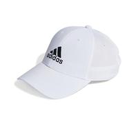adidas Mixte Embroidered Logo Lightweight Baseball Cap, White/Black, L