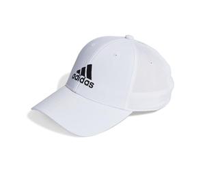 Adidas Mixte Embroidered Logo Lightweight Baseball Cap, White/Black, M