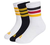 adidas Mixte enfant 3STRIPES CUSHIONED SPORTSWEAR CREW SOCKS 3 PAIR PACK, white/black/collegiate gold, 34-36