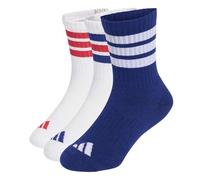 adidas Mixte enfant 3STRIPES CUSHIONED SPORTSWEAR CREW SOCKS 3 PAIR PACK, white/mystery ink/pure ruby, 34-36