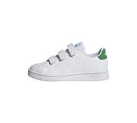 Adidas Chaussures enfant Advantage Court – Fermeture à scratch – Cloud White/Green/Core Black – 34EU