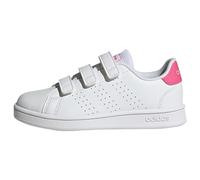 adidas Mixte Enfant Advantage Lifestyle Court Hook-and-Loop Shoes, Cloud White/Pulse Magenta/Quartz, 35 EU