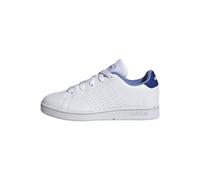 adidas Mixte enfant Advantage Lifestyle Court Lace Shoes, Cloud White / Cloud White / Blue Fusion, 38 EU
