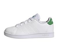 adidas Mixte enfant Advantage Lifestyle Court Lace Shoes, Cloud White / Green / Core Black, 36 EU