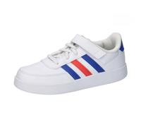 Adidas Mixte Enfant Breaknet Lifestyle Court Elastic Lace and Top Strap Shoes, Cloud White/Lucid Blue/Bright Red, 34 EU