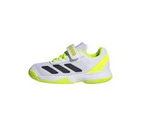 adidas Mixte Enfant Courtflash Kids Comfort Closure Tennis Shoes Chaussures, Cloud White/Core Black/Lucid Lemon, 35 EU