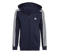 adidas Mixte Enfant Essentials 3-Stripes Fleece Full-Zip Hoodie, Legend Ink/White, 9-10 Years