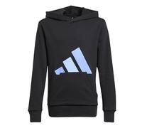 adidas Mixte Enfant Essentials BIG Logo Hoodie, Black/Blue Fusion/Glow Blue, 7-8 Years