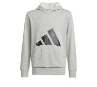 Adidas Big Logo Hoodie Juniors Gris chiné/noir 7-8 ans Male