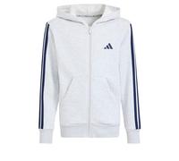 Adidas Sweat à capuche zippé Essentials mixte enfant Gris clair chiné/Bleu foncé 7-8 ans