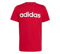 adidas Mixte Enfant Essentials Linear Logo Cotton Tee, Better Scarlet/White, 9-10 Years