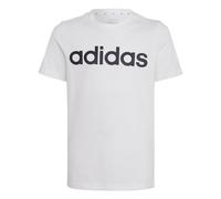 adidas Mixte Enfant Essentials Linear Logo Cotton Tee, White/Black, 13-14 Years