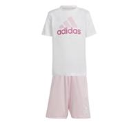 adidas Mixte enfant Essentials Logo Tee and Short Set, white/MULTICOLOR, 7-8 Years