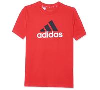 adidas Mixte Enfant Essentials Two-Color Big Logo Cotton Tee, Bright Red/Black, 11-12 Years